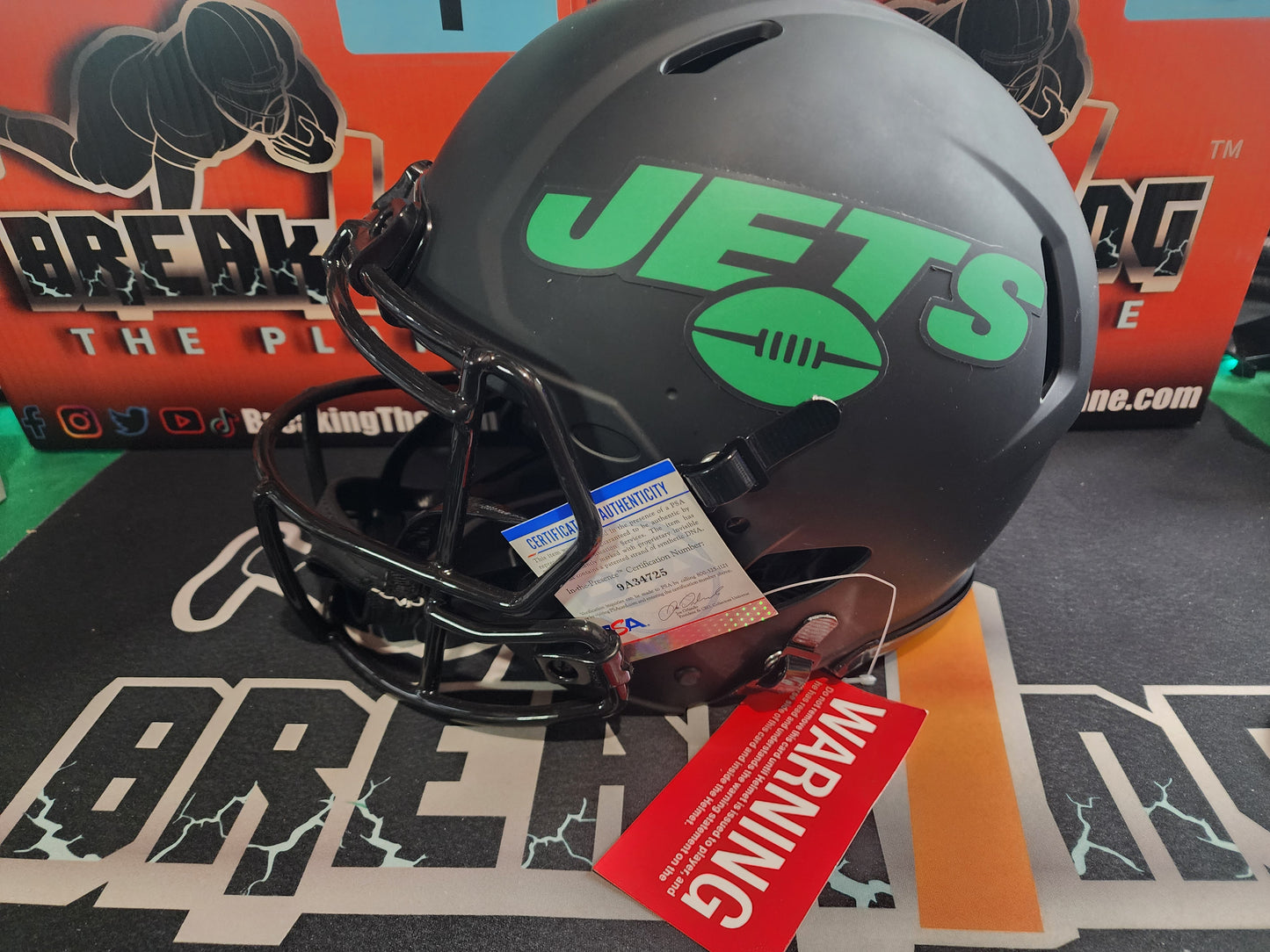 Curtis Martin AUTHENTIC ECLIPSE Autographed Full Size Helmet Jets Beckett COA