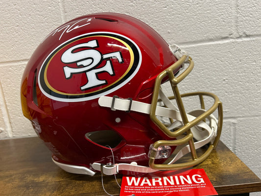 Trey Lance Flash AUTHENTIC 49ers Full Size Helmet Beckett COA