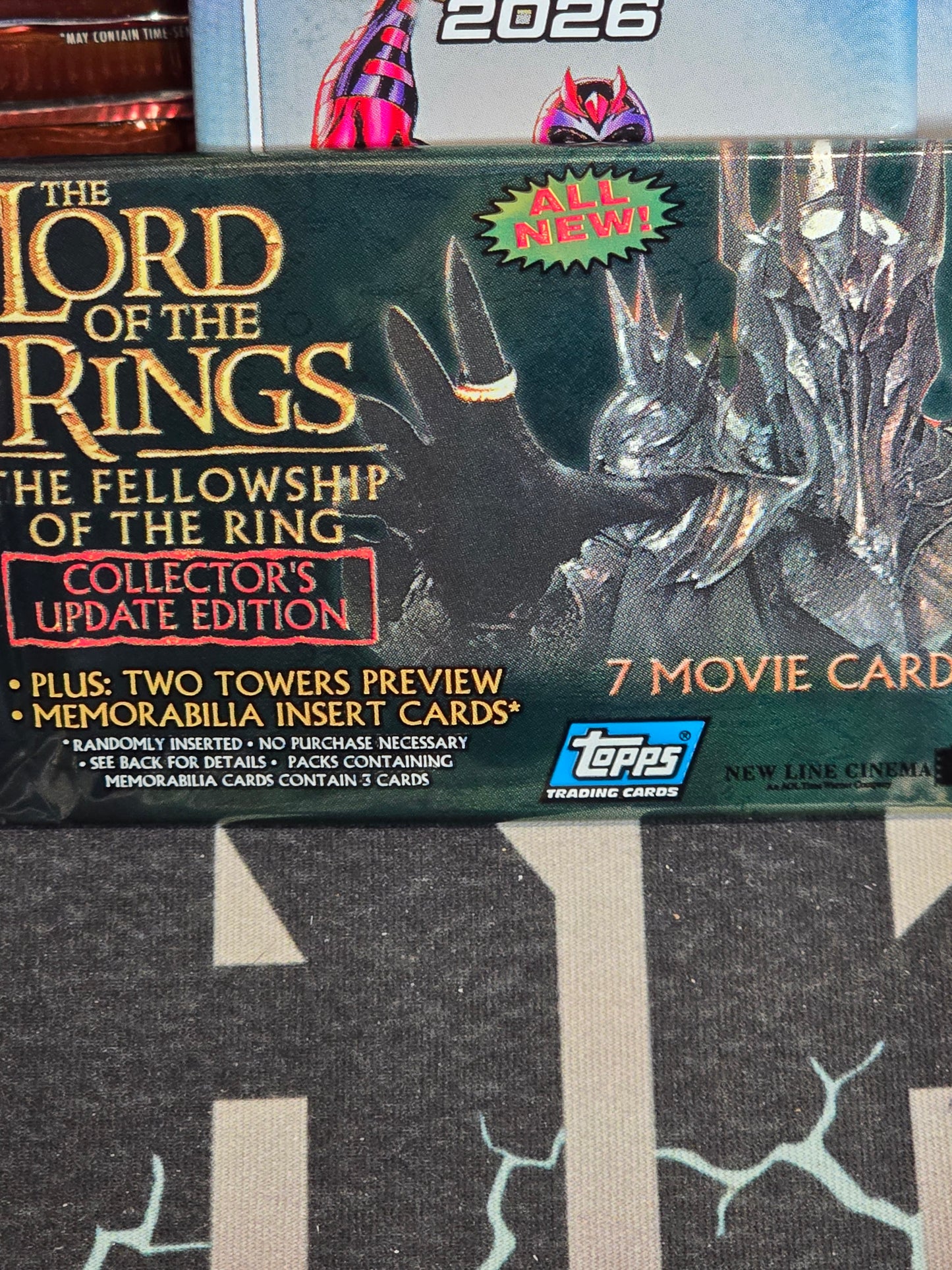 2001 Topps Lord of the Rings Fellowship of the Ring LOTR Widevision Movie Cards New Line Cinema - 7 movie cards! Chase mem hits