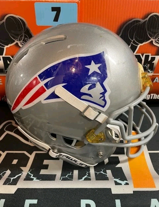New England Patriots 2012 Rawlings authentic game used full size helmet unknown player