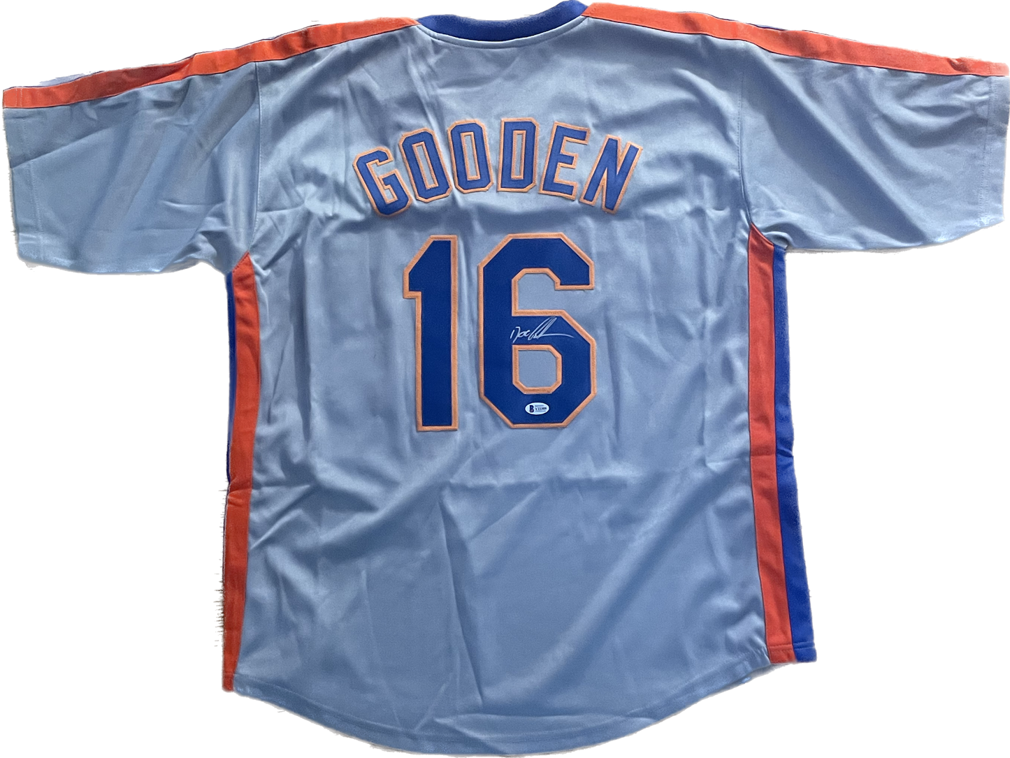 Doc Gooden Autographed Custom NY Mets Jersey Beckett COA