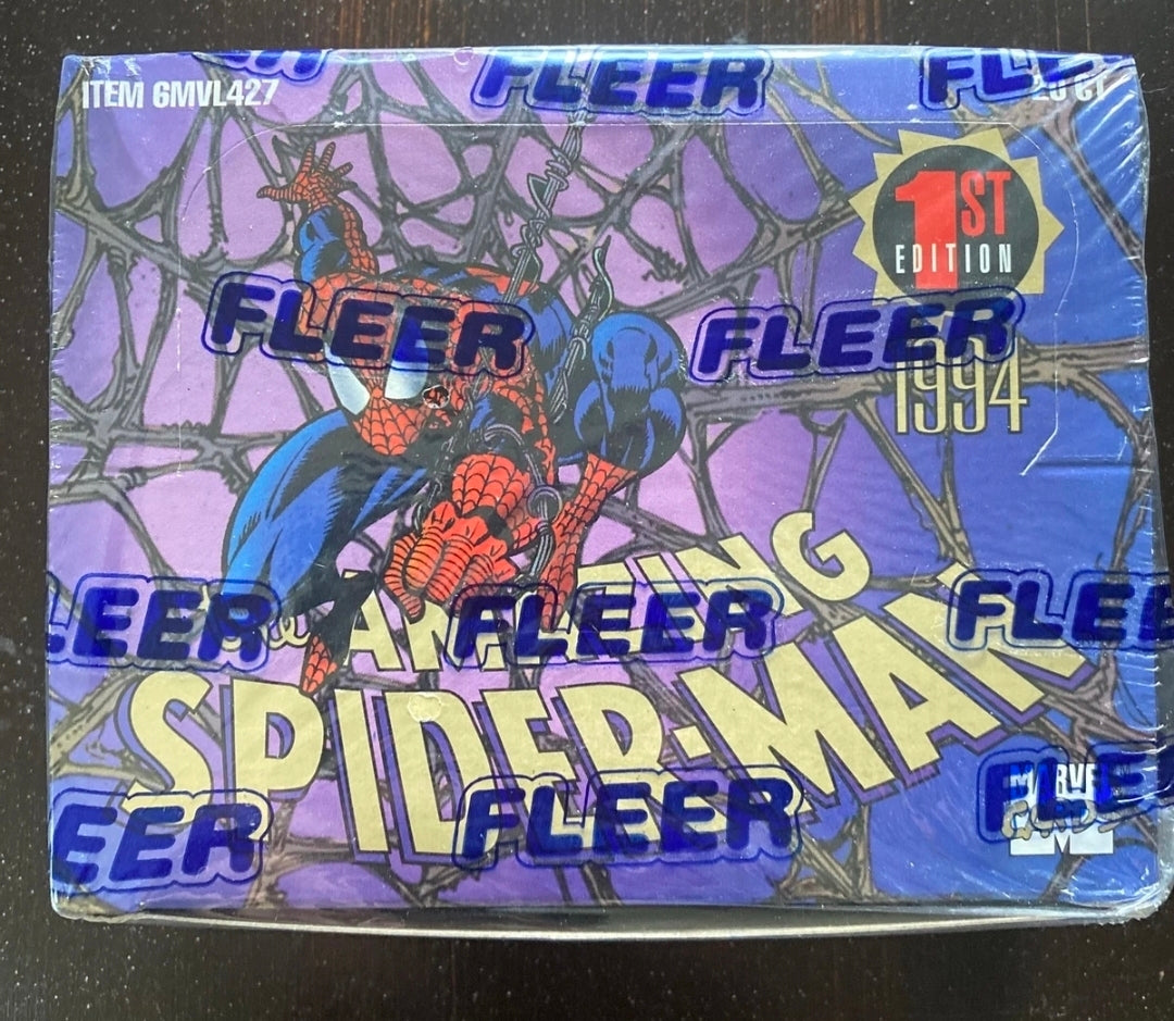 ONE PACK! Rare 1994 Fleer The Amazing Spider-Man Factory Wal-Mart Edition Pack - Chase Gold-Webs Holograms!