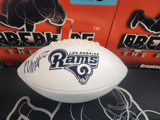 Marcus Peters Autographed Football JSA COA LA Rams