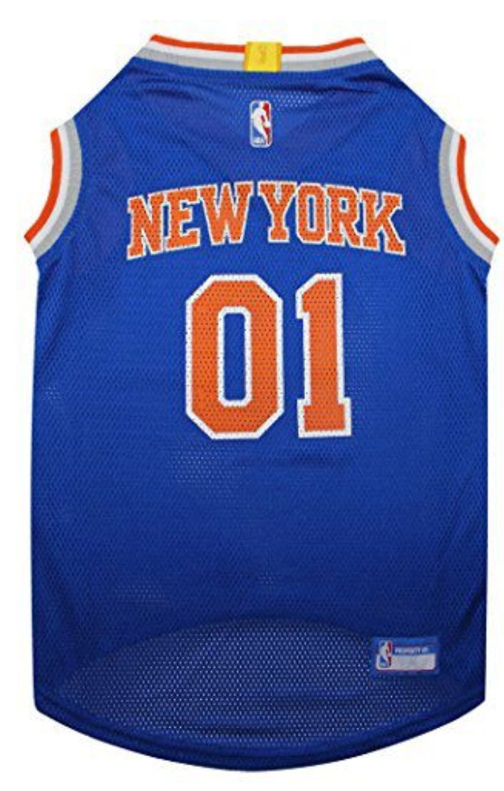NEW! Compare at $28.00 - Pets First NBA NEW YORK KNICKS DOG Jersey, Medium - Tank Top Basketball Pet Jersey!