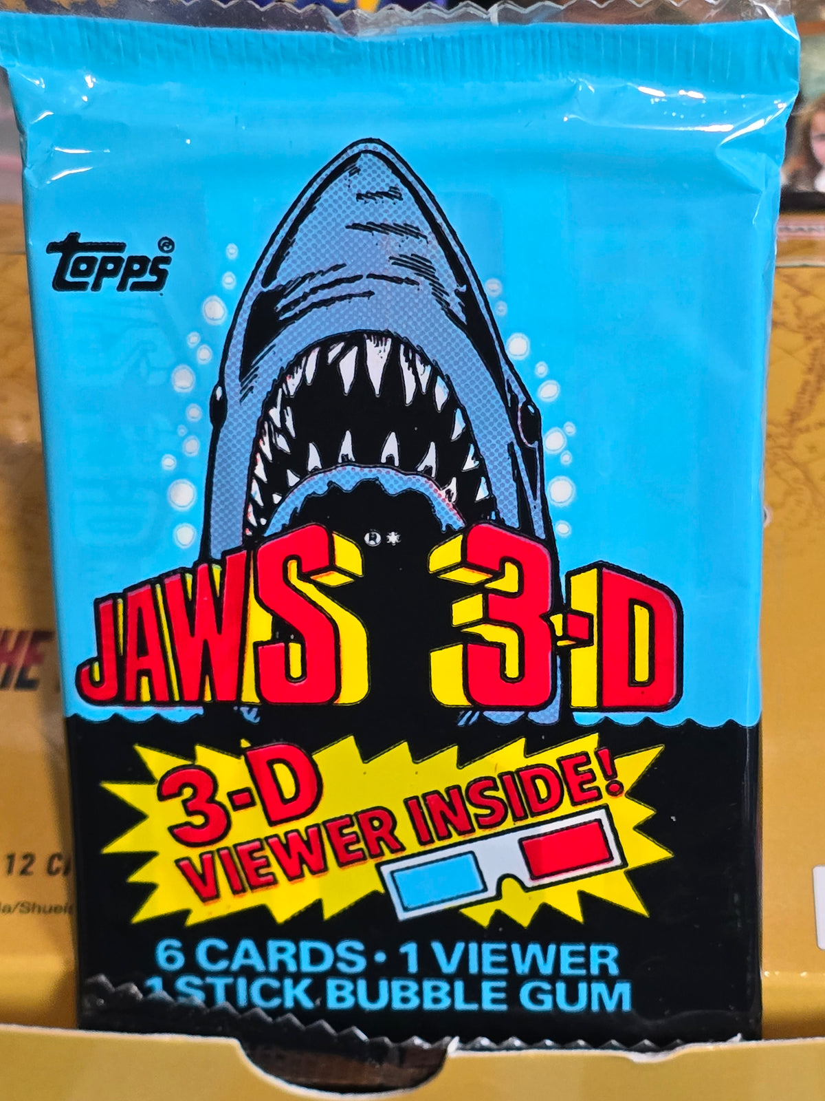 Vintage Topps Jaws 3D Trading Card Pack