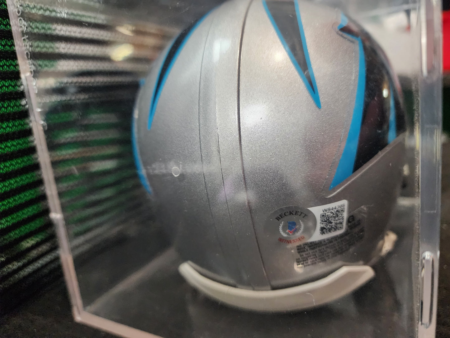 Luke Kuechly Autographed Panthers Mini Helmet With Beckett COA with case!!