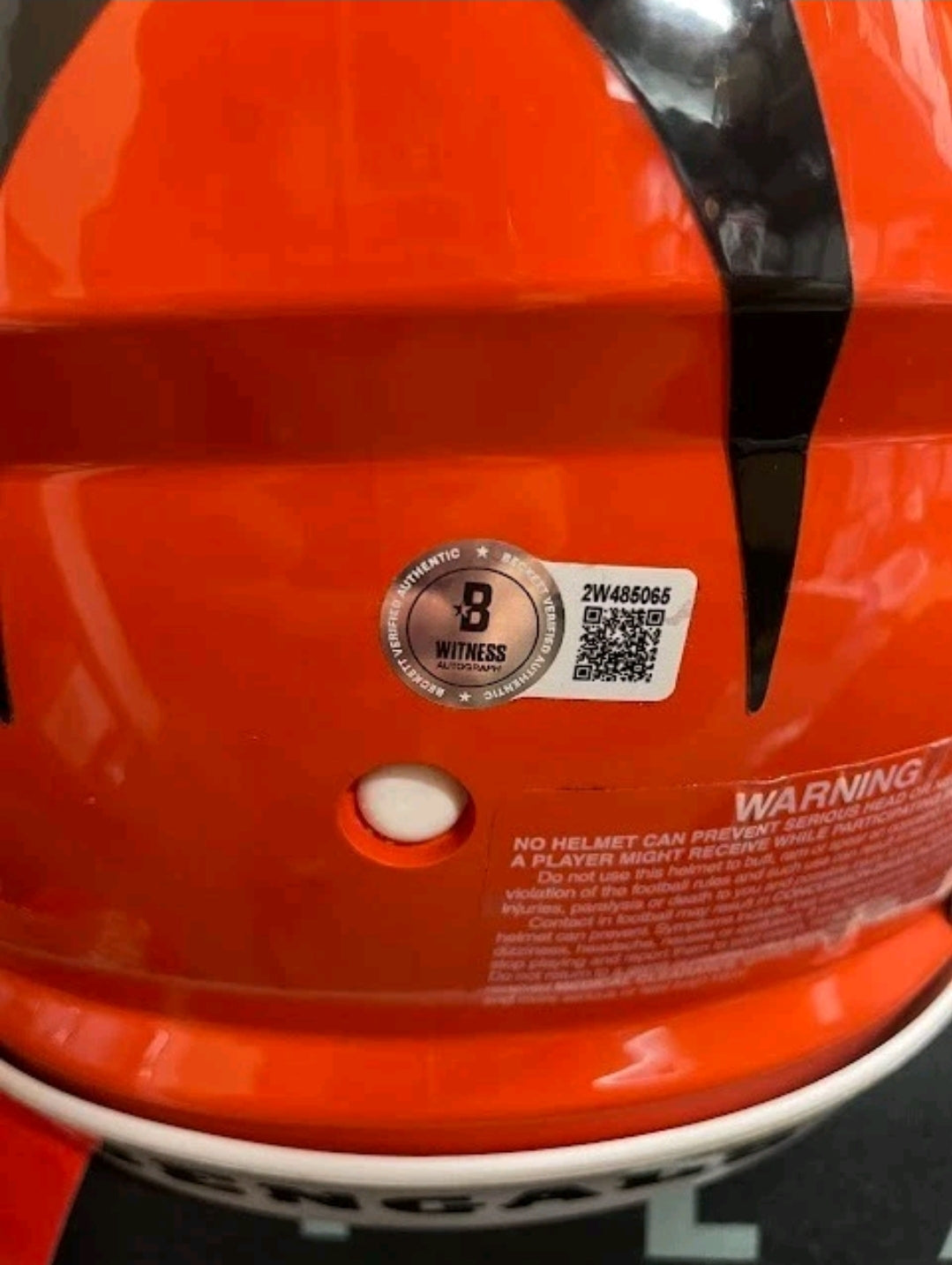 Jamaar Chase Autographed AUTHENTIC Bengals Full Size Helmet Beckett COA