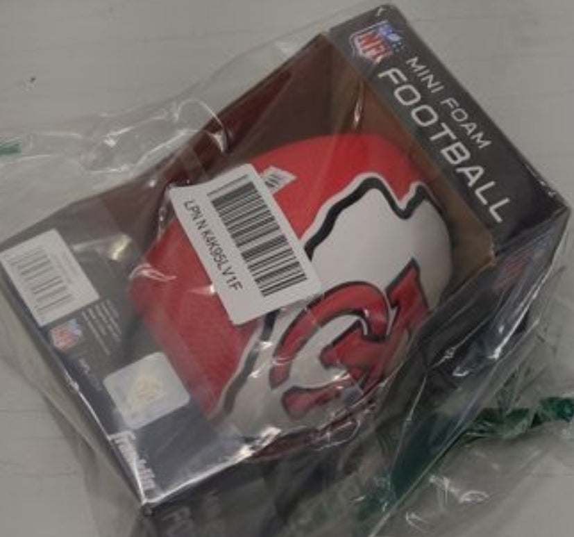 NEW! Franklin Sports NFL Kansas City Chiefs Football - Kids Foam Football - Soft Junior Size 8.5" Ball with 3D Logos - Perfect for Gameday + Tailgates