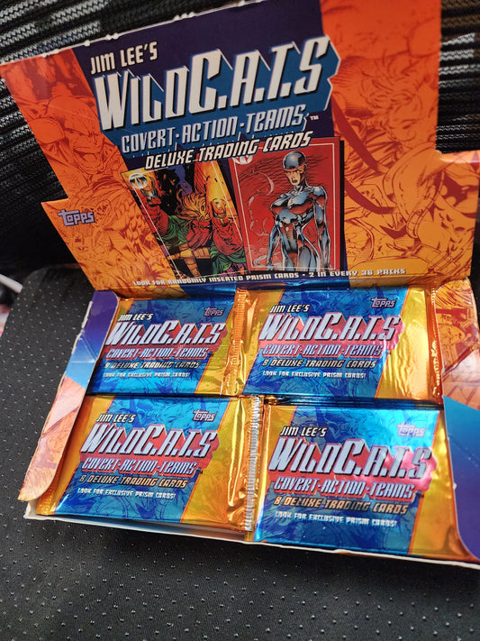 Topps Jim Lee's Wildcats Covert Action Teams Deluxe Trading Cards Pack- Hutn for Prisms!