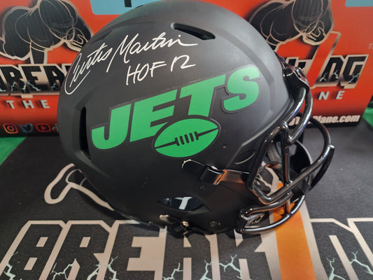 Curtis Martin AUTHENTIC ECLIPSE Autographed Full Size Helmet Jets Beckett COA
