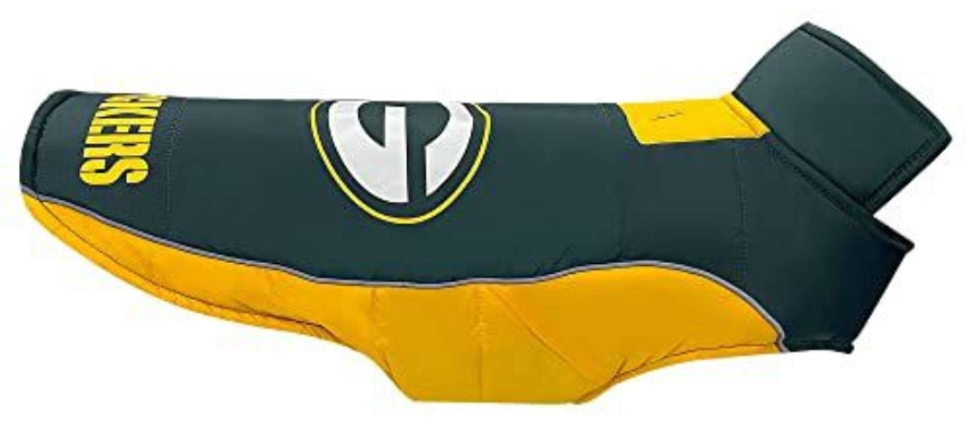 NEW! Dog jersey - compare at $25.99! NFL Green Bay Packers Puffer Vest for Dogs & Cats, Size Medium. Warm, Cozy, and Waterproof Dog Coat, for Small and Large Dogs/Cats. Best NFL Licensed PET Warming Sports Jacket