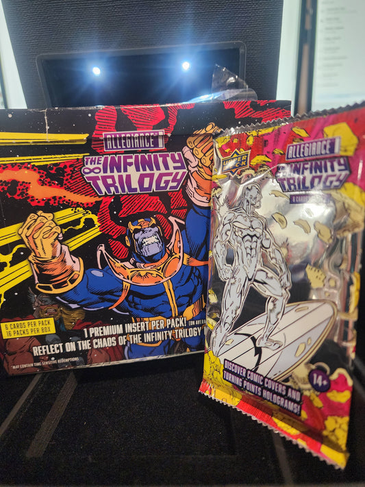 Avengers Infinity Trilogy Allegiance Upper Deck HOBBY Pack personal break! 1 premium insert per pack! Chase Comic Cuts and Autographs!