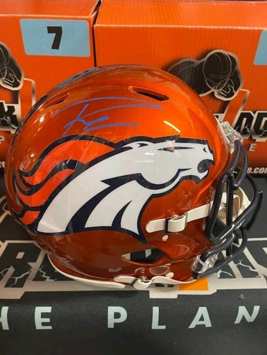 Russell Wilson Autographed FLASH Authentic Broncos Full Size Fanatics COA