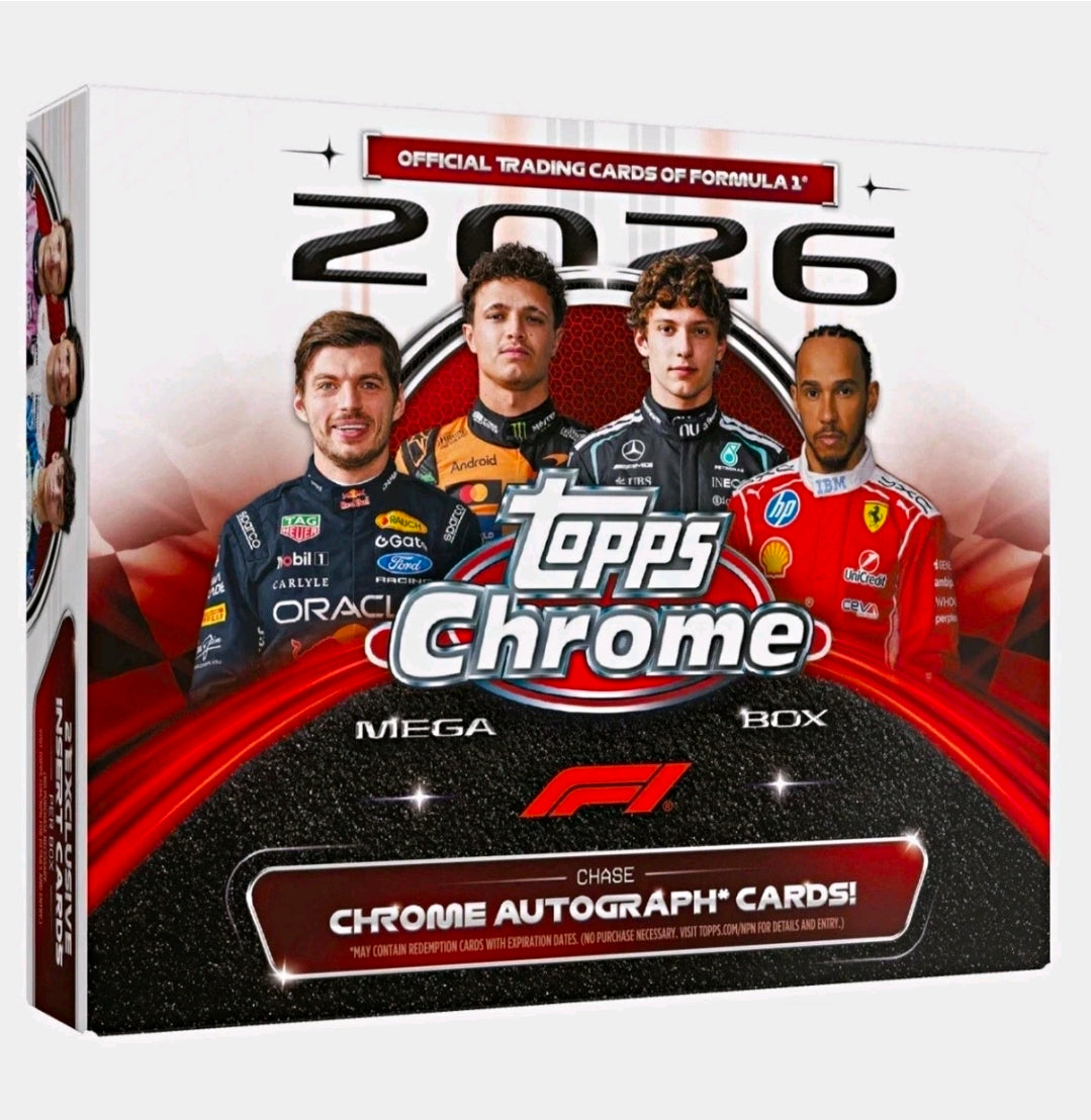 2026 TOPPS CHROME Formula 1 MEGA BOX F1 Racing