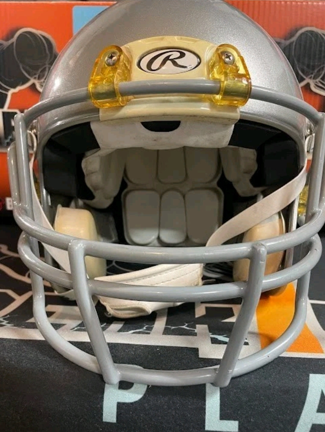 New England Patriots 2012 Rawlings authentic game used full size helmet unknown player