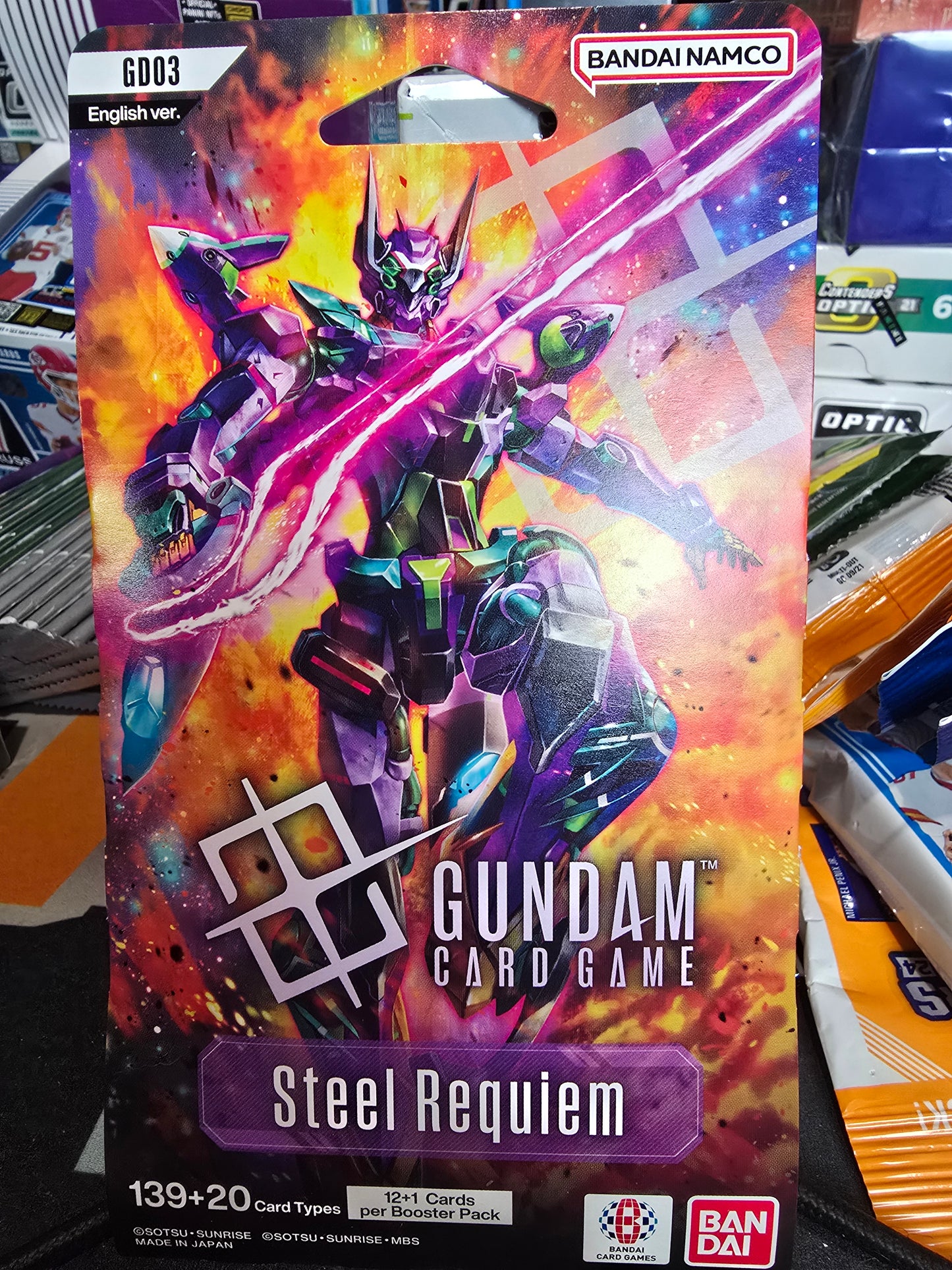 Gundam Trading Card Game TCG Steel Requiem Booster Pack! 12 cards! Bandai/Namco