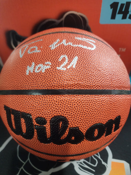 Toni Kukoc Autographed Basketball JSA COA Chicago Bulls Hall of Fame Inscription