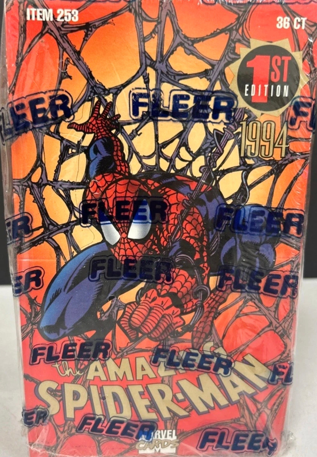 The Amazing Spider-man 1994 Fleer Inaugural Edition Hobby Box - 36 packs!