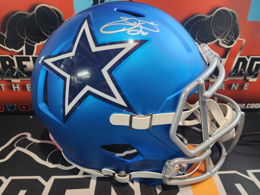 WOW! Emmitt Smith RARE True BLAZE Autographed Full Size Helmet Dallas Cowboys Prova COA
