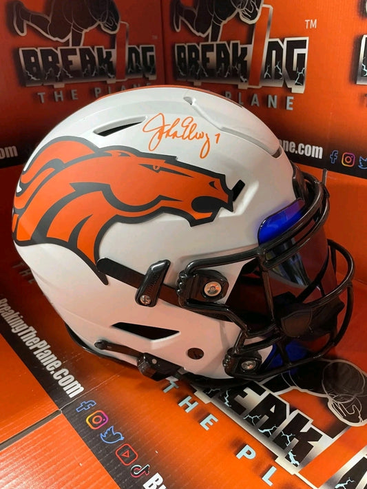 SPEED FLEX John Elway LUNAR Autographed Beckett COA Full Size Helmet Broncos