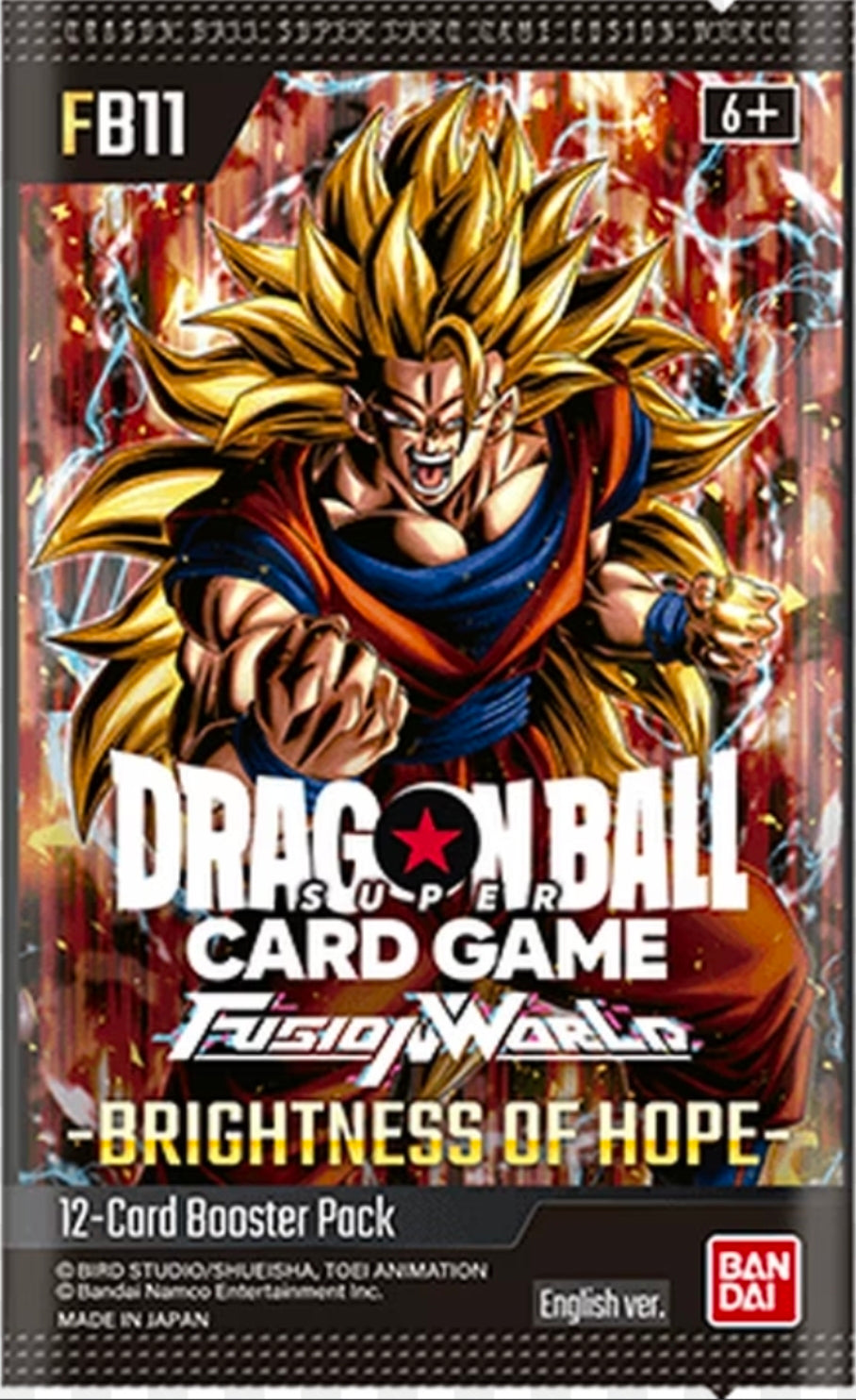 FB11 Dragonball Z Brightness of Hope Fusion World ENGLISH TCG Booster Pack 12 cards!