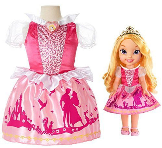Disney Princess Aurora Toddler Doll & Girl Dress Gift Set NEW