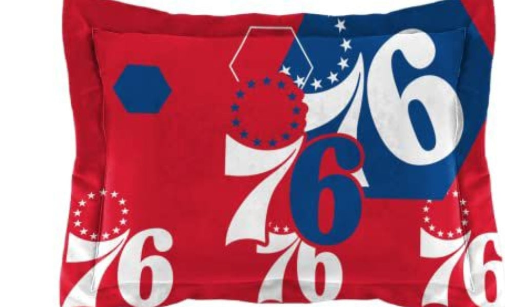 BRAND NEW! Northwest The Company NBA Philadelphia 76ers Sixers Comforter and Sham Set, Full/Queen, Hexagon Basketball