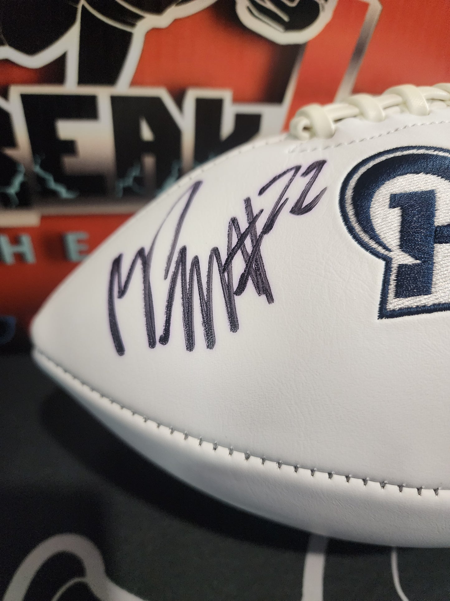 Marcus Peters Autographed Football JSA COA LA Rams