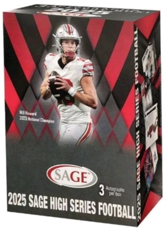 THREE AUTOS! 2025 Sage High Series Football Blaster Box Personal Break!