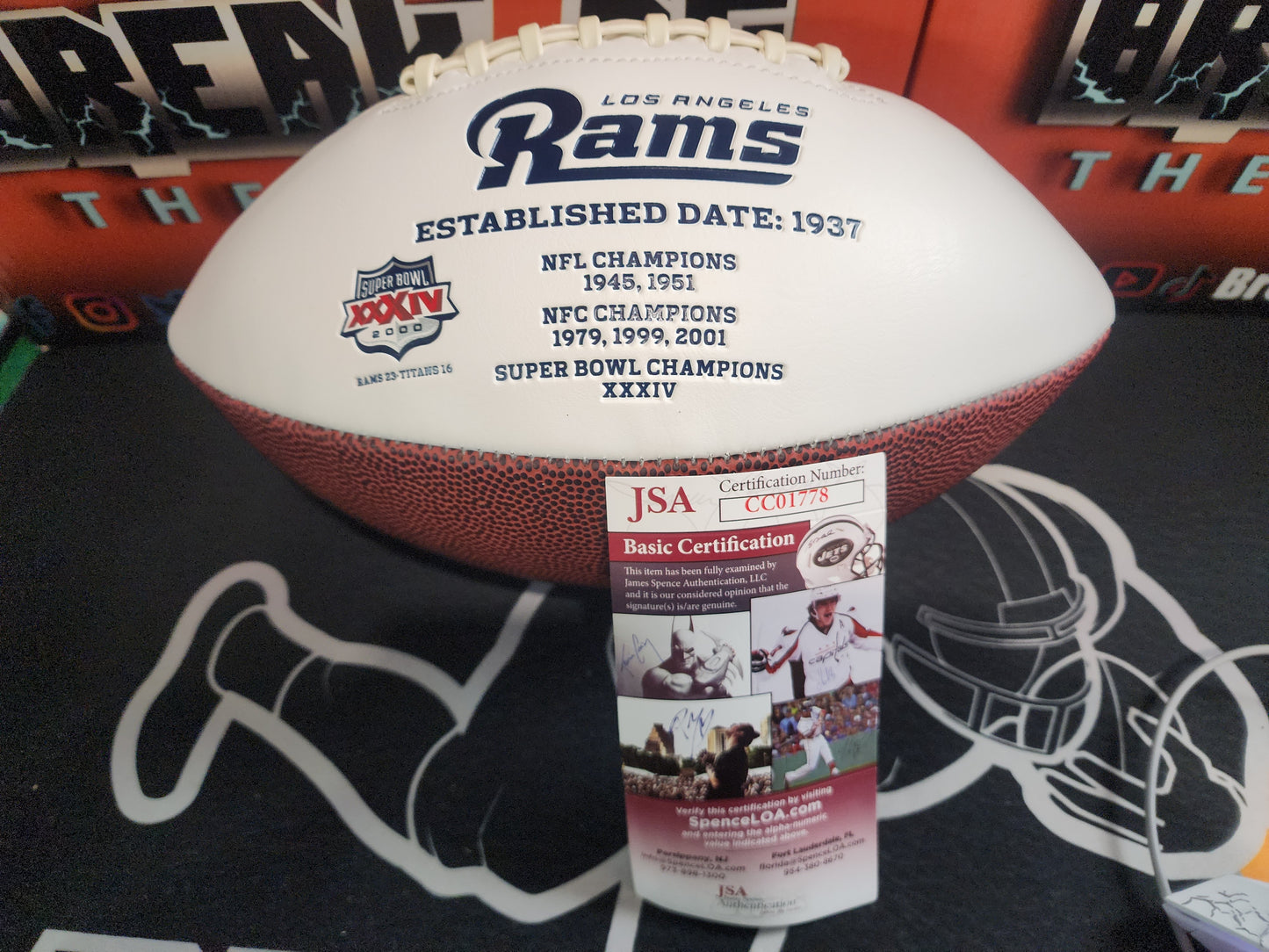 Marcus Peters Autographed Football JSA COA LA Rams