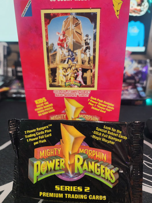 Mighty Morphin Power Rangers Series 2 Pack Personal Break! 8 cards with 1 Power Foil per pack! Chase Magic Morphers and Foil Samped Cards!