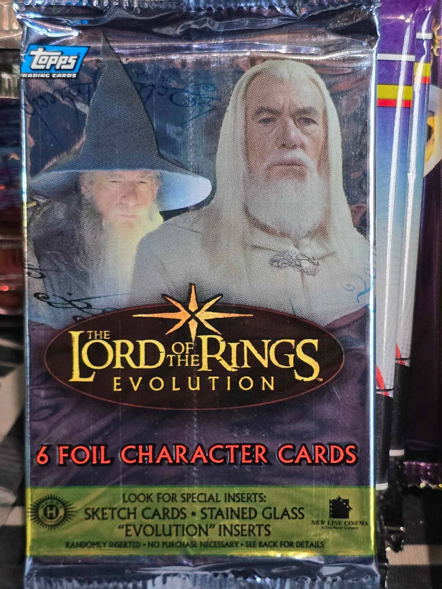 Topps Lord of the Rings Evolution LOTR New Line Cinema - chase stained glass!