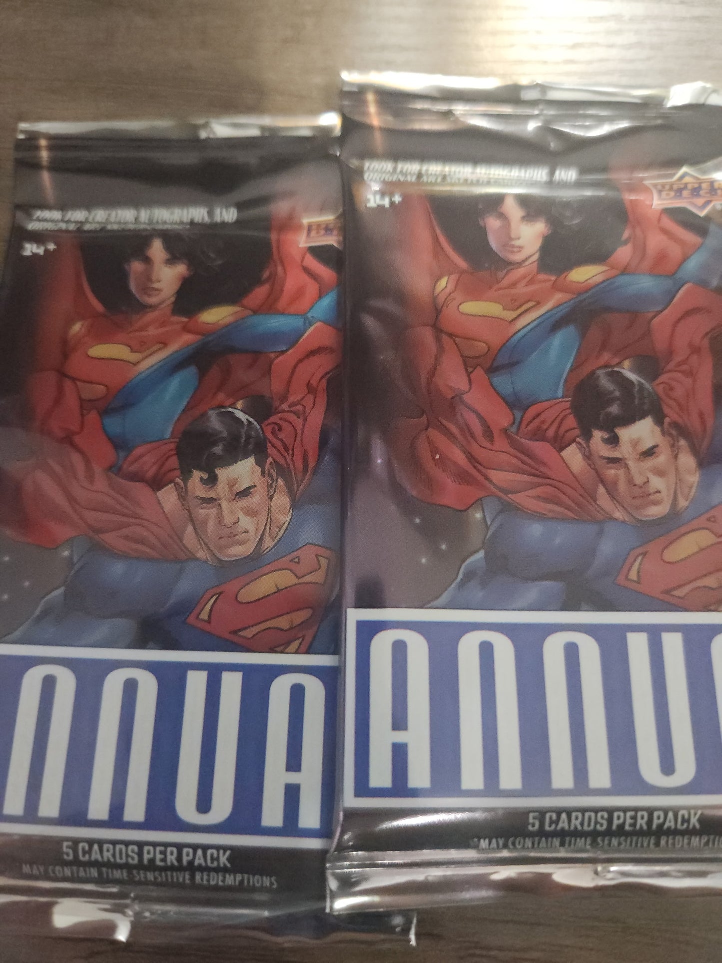 Lot of TWO (2) 2025-2026 DC Annual Hobby Packs! 1 premium insert/pack