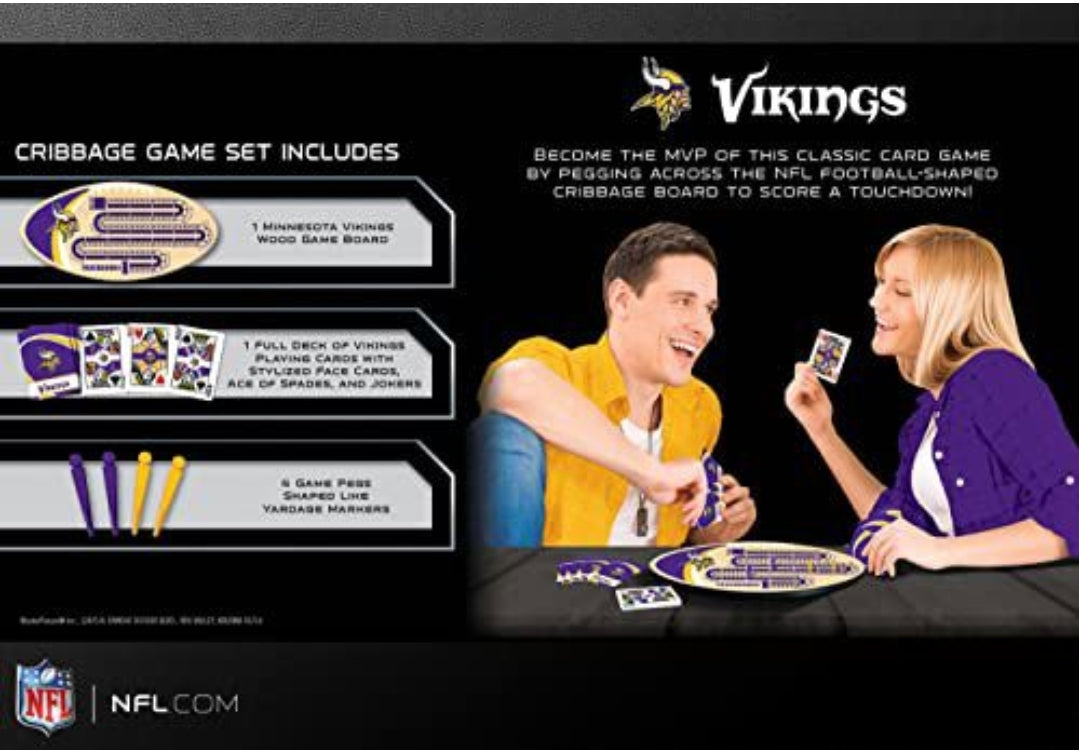 NEW with no box - MasterPieces NFL Minnesota Vikings Cribbage Game Set, Assorted, 14" x 40" (41961)