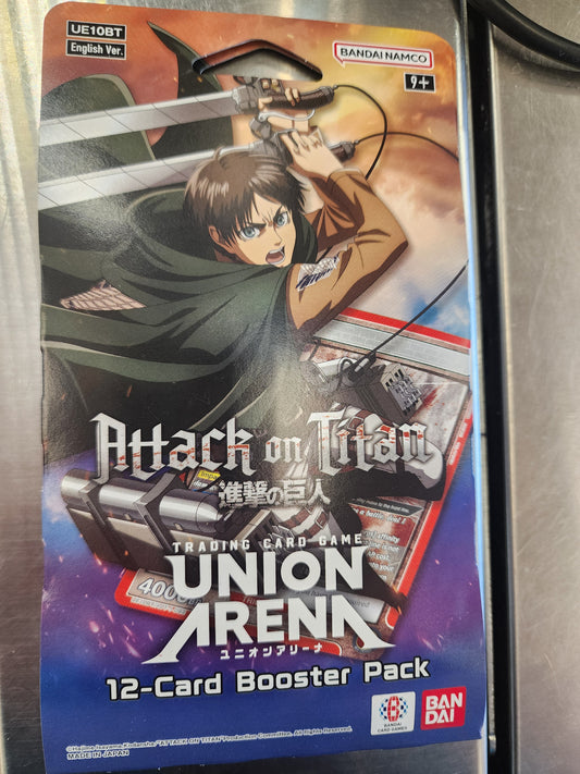 Attack on Titan Union Arena Sleeved Booster Pack personal break! 12 cards! Bandai/Namco