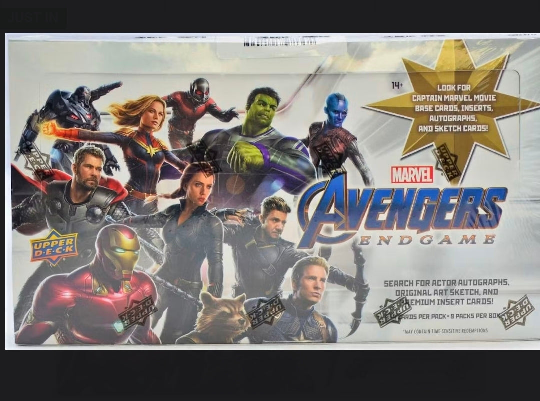 2020 Upper Deck Marvel Avengers Endgame Captain Marvel Hobby Box