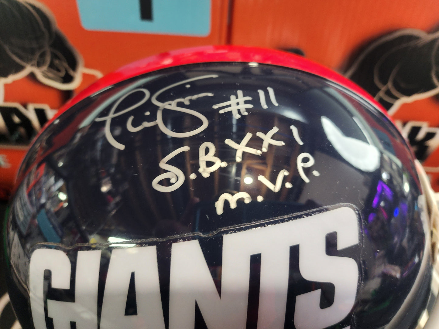 Phil Simms AUTHENTIC Autographed Full Size Helmet Giants Fanatics COA