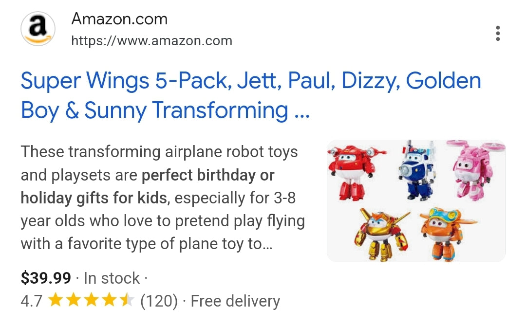 Super Wings! Compare at $39.99... 5-Pack, Jett, Paul, Dizzy, Golden Boy & Sunny Transforming Action Figures Toy Planes for Preschool Kids 3-5 Years