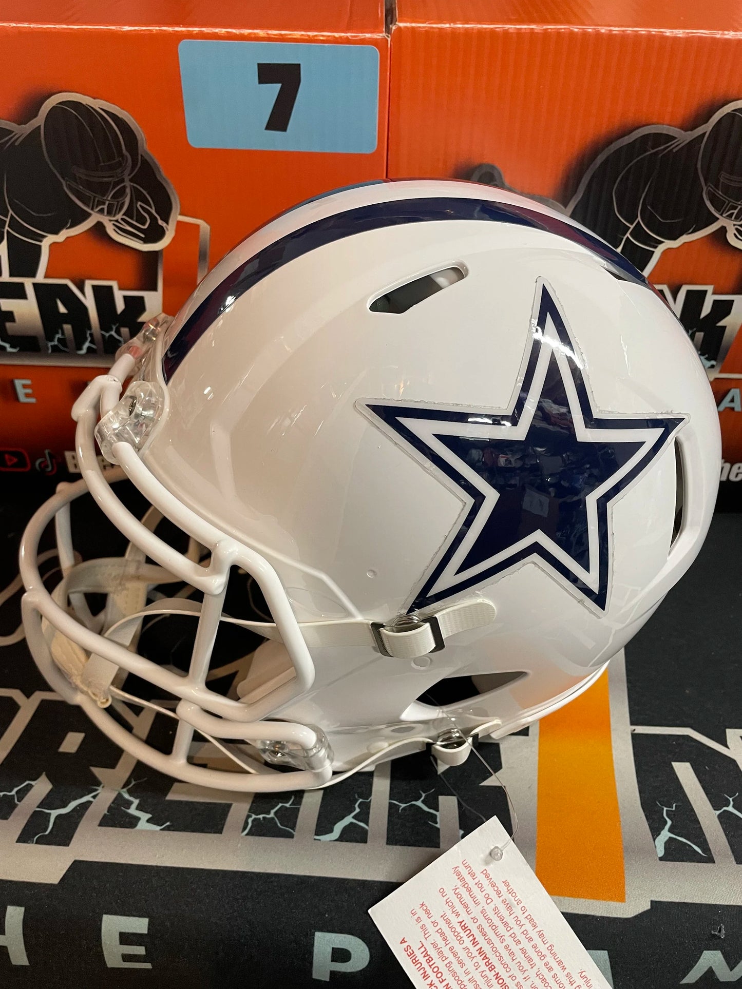 Michael Irvin Throwback AUTHENTIC Cowboys Full Size Helmet Beckett COA
