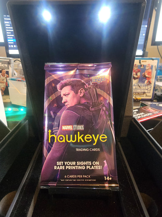 Upper Deck Marvel Studios Hawkeye HOBBY Pack Personal Break! Chase LFTX Die Cuts and talent single and dual autos!