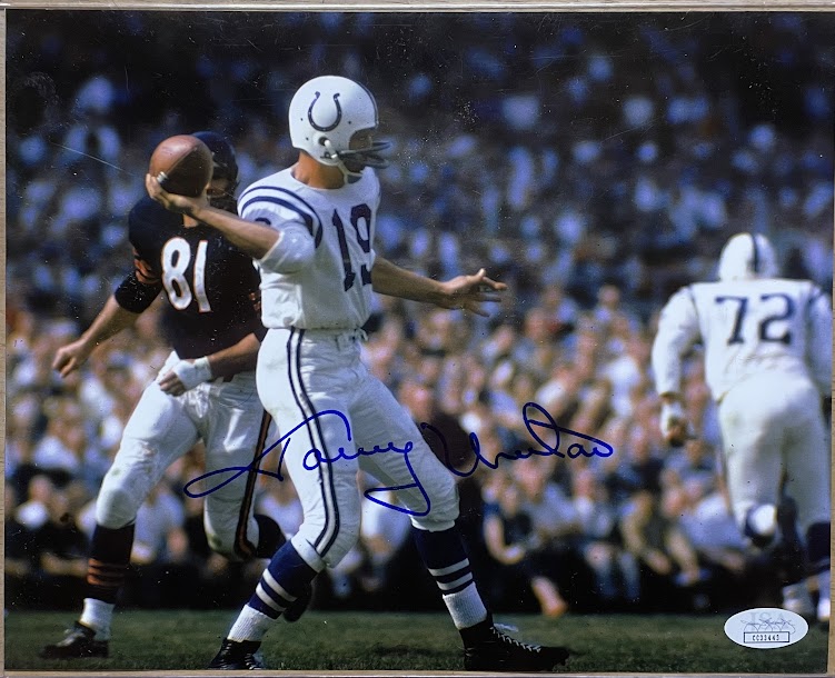 Johnny Unitas Autographed 8x10 Photo JSA COA Colts Baltimore