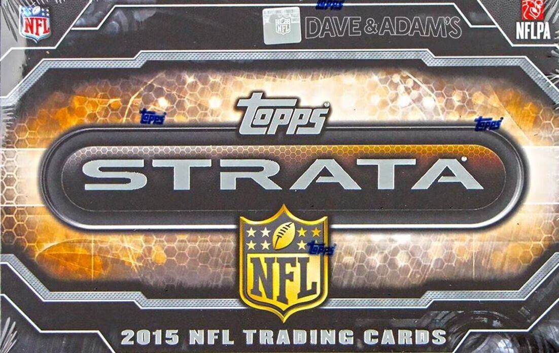 2015 Topps Strata Football Hobby Box. NFL logo, NFLPA logo, Dave & Adam's Topps Strata NFL 2015 NFL Trading Cards