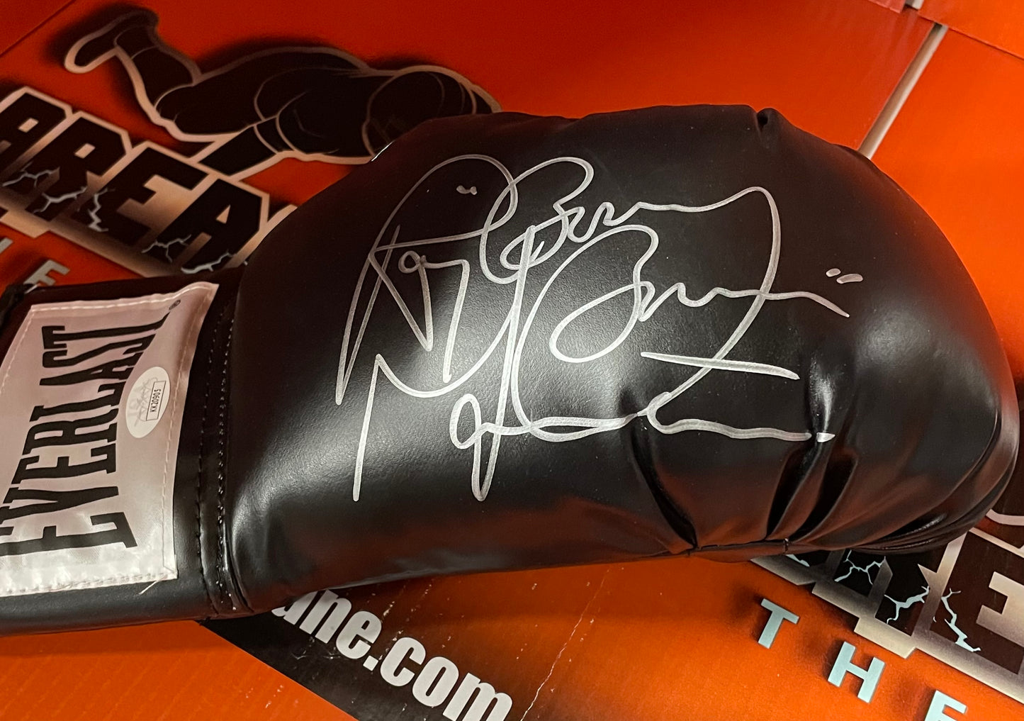 Ray Mancini Autographed Black Everlast Boxing Glove with JSA COA -KK20905