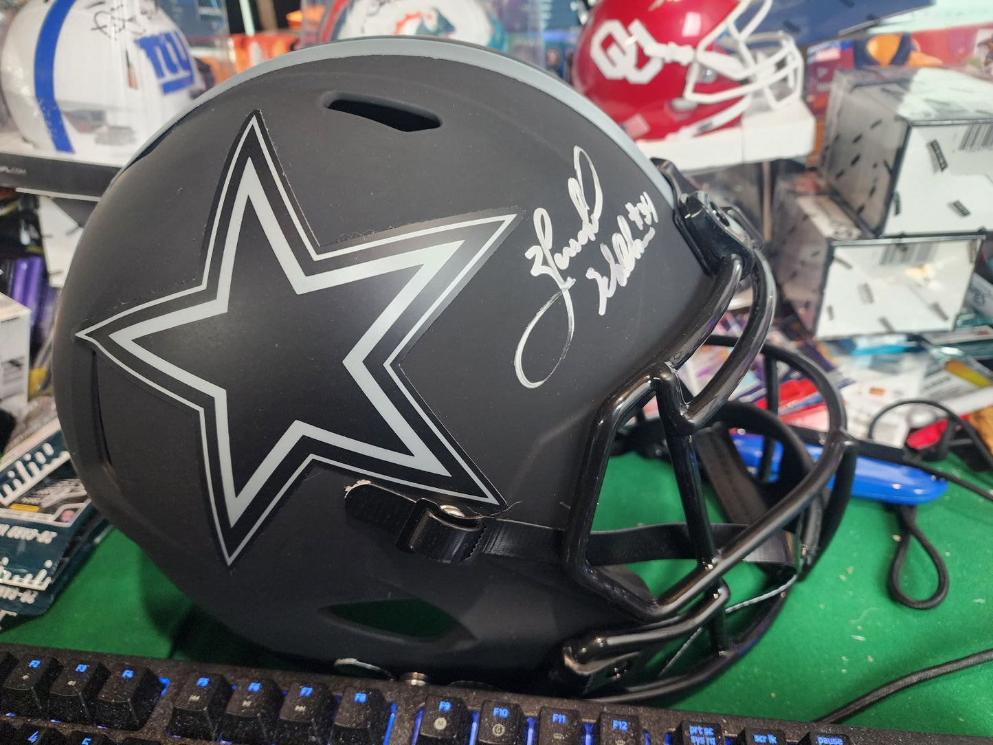 Herschel Walker Auto Cowboys ECLIPSE Full Size Helmet Beckett COA