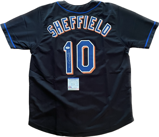 Gary Sheffield Autographed Mets Custom Jersey with PSA COA