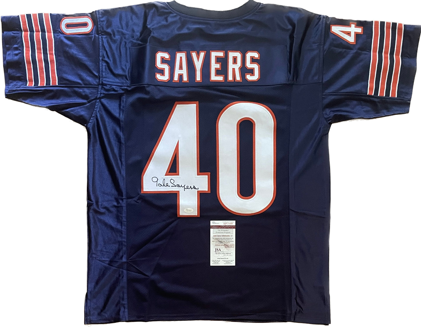 Gale Sayers Autographed Custom Chicago Bears Jersey with JSA COA