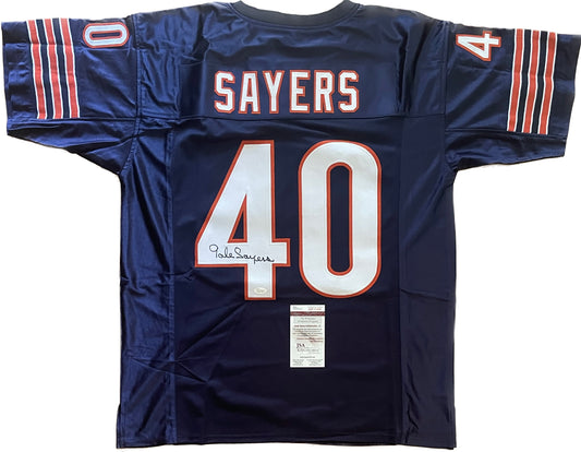 Gale Sayers Autographed Custom Chicago Bears Jersey with JSA COA