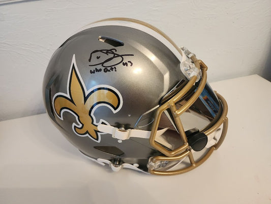 Darren Sproles Autographed Flash Authentic Full Size Saints (Mark on Top See Pics)