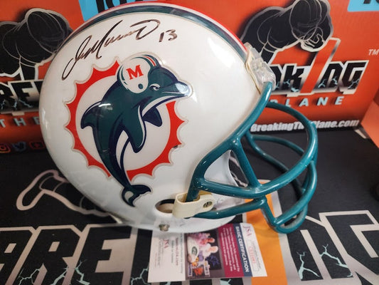 Dan Marino Autographed Game Used Full Size Helmet JSA COA Dolphins