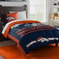 Northwest NFL Denver Broncos Comforter and Sham Set, Twin, Safety